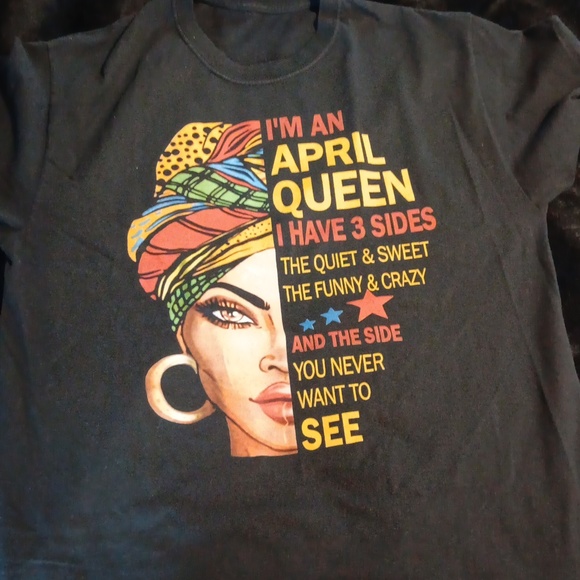 April birthday Queen graphic tshirt - Picture 2 of 4